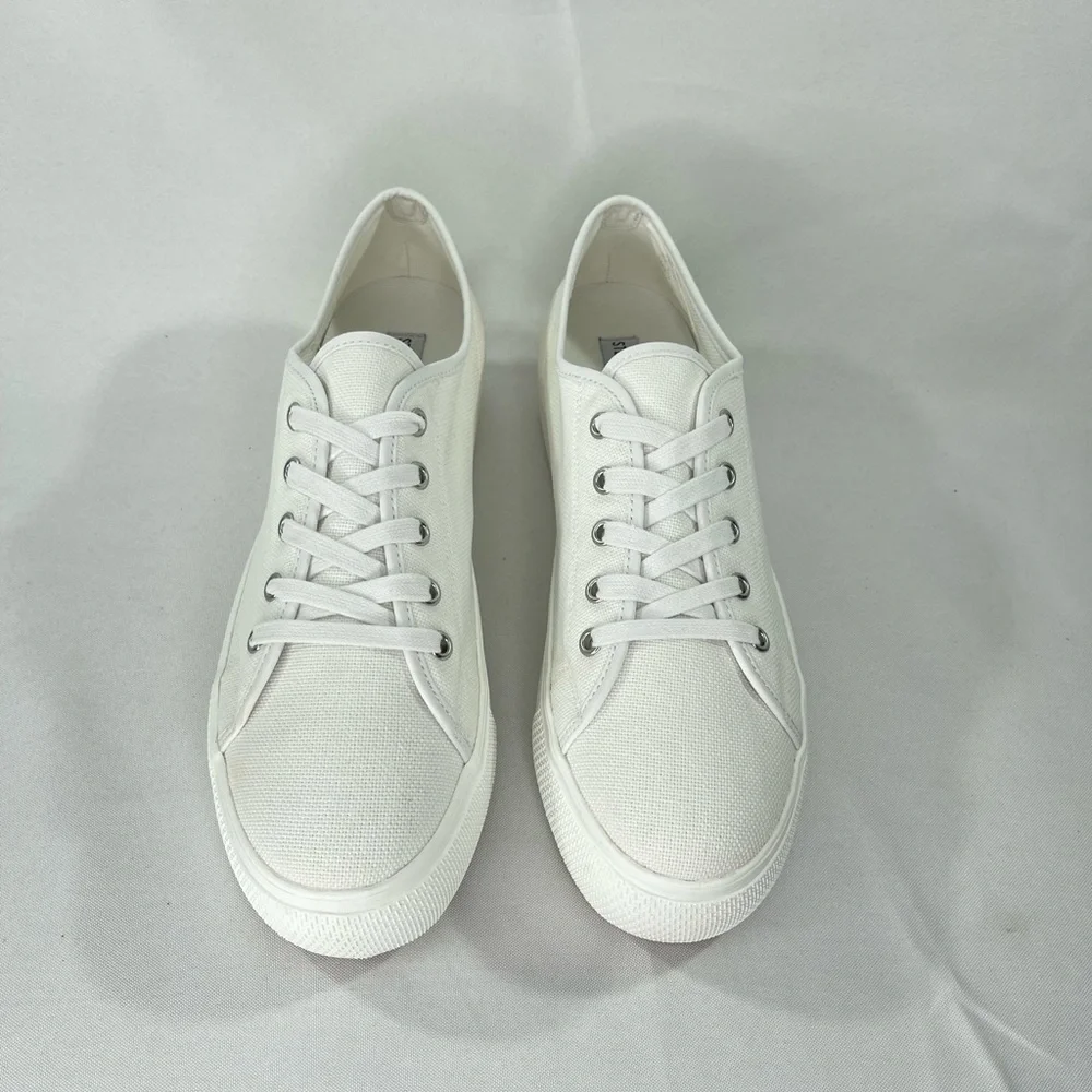 Steve Madden Womens Elore Canvas Fashion Sneakers. Color White. Size 11 BNWB - Picture 7 of 7